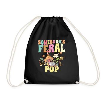 Somebody’s Feral Pop Wild Family Father Groovy - Sac de sport léger - noir - Devant