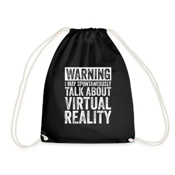 Virtual Reality VR Gift - Drawstring Bag - black - Front