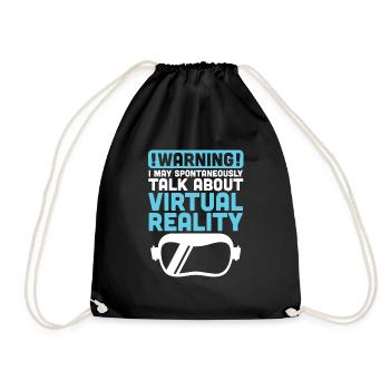 Virtual Reality VR Gift - Drawstring Bag - black - Front