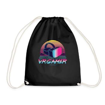 Virtual Reality VR Geschenk - Turnbeutel - Schwarz - Vorne