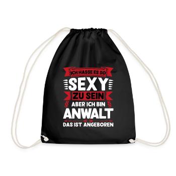 Ich hasse es so sexy zu sein Ich bin Anwalt funny - Turnbeutel - Schwarz - Vorne