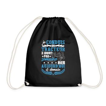 Je Conduis Un Tracteur - Sac de sport léger - noir - Devant