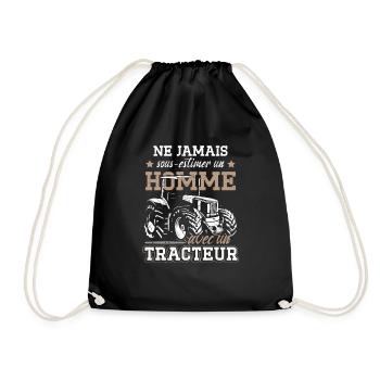 Ne Jamais Sous-Estimer Un Homme Avec Un Tracteur - Sac de sport léger - noir - Devant