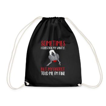 Graupapagei Perroquet gris d’Afrique Papagei - Sac de sport léger - noir - Devant
