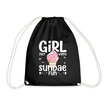 Fille veut juste avoir Sundae Fun Ice Cream Lover - Sac de sport léger - noir - Devant
