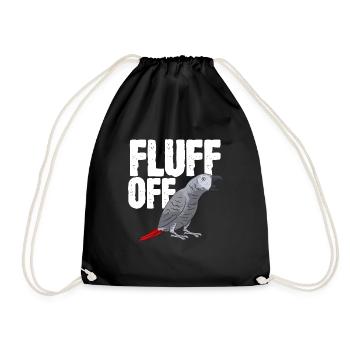 Graupapagei African Grey Parrot Papagei - Drawstring Bag - black - Front