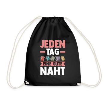 Schneidern Nähen - Turnbeutel - Schwarz - Vorne