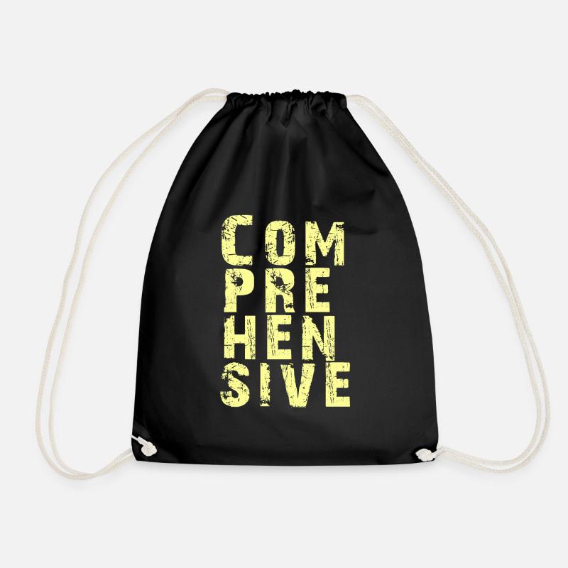 Explore every aspect of COMPREHENSIVE - Drawstring Bag - black