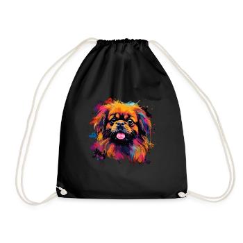 Chien Pékinois Cadeau Dire - Sac de sport léger - noir - Devant