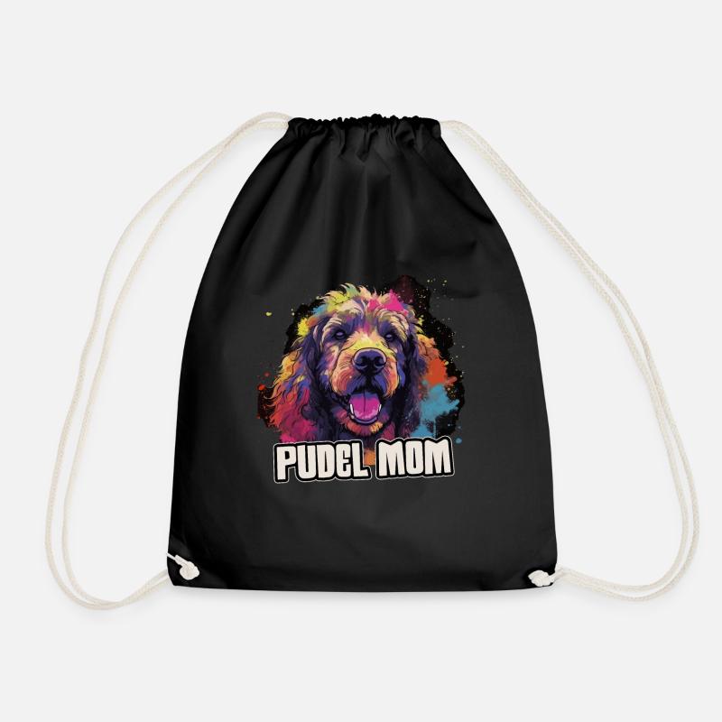 Pudel Hund Geschenk Spruch - Turnbeutel - Schwarz