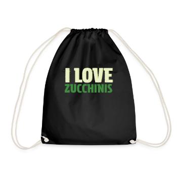 Zucchini - Turnbeutel - Schwarz - Vorne