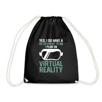 Cadeau VR de réalité virtuelle - Sac de sport léger - noir - Devant