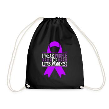 Ich Trage Lila Für Lupus Awareness Lupus Warrior - Turnbeutel - Schwarz - Vorne