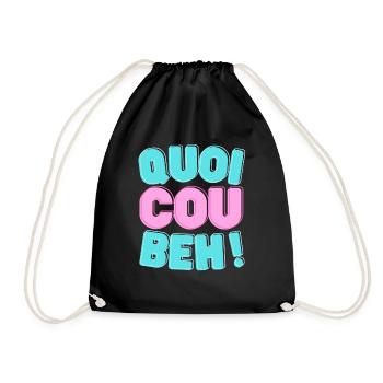 Humour Apayinye Quoicoubeh t'as les cramptés ? - Sac de sport léger - noir - Devant