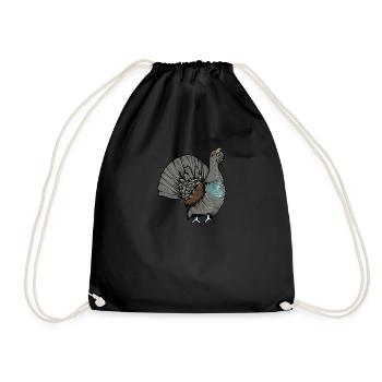 Capercaillie I Chicken bird capercaillie motif for hunter - Drawstring Bag - black - Front