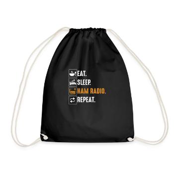 Ham Radio Amateur Radio Ham Radio Operator - Drawstring Bag - black - Front