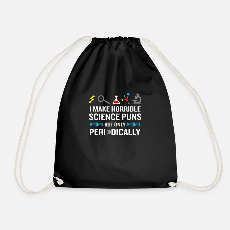Science Chemistry Biology Teacher Physics - Drawstring Bag - black
