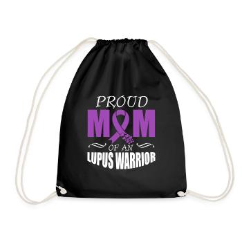 Lupus Awareness Stolze Mutter Eines Lupus-kriegers - Turnbeutel - Schwarz - Vorne