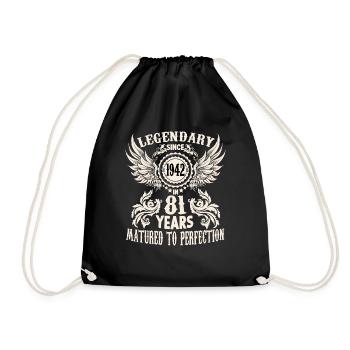 81 ans anniversaire Paroles honorifiques du berceau - Sac de sport léger - noir - Devant