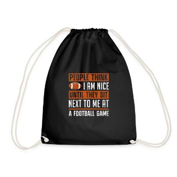 American Football Fans Fantasy Football Player - Drawstring Bag - black - Front