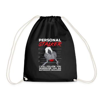 Graupapagei Perroquet gris d’Afrique Papagei - Sac de sport léger - noir - Devant