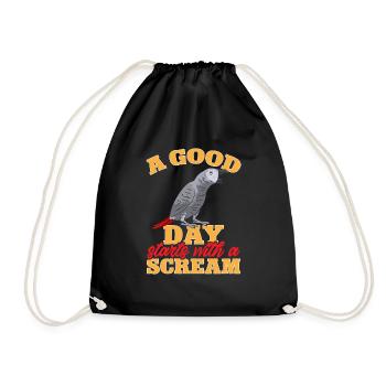 Graupapagei Perroquet gris d’Afrique Papagei - Sac de sport léger - noir - Devant