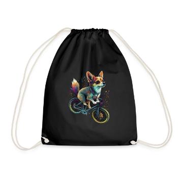 Chihuahua | Fahrrad | Hund | Radfahren | Radfahrer - Turnbeutel - Schwarz - Vorne