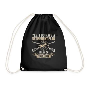 Yes, I have a retirement plan I plan to retire in the - Drawstring Bag - black - Front