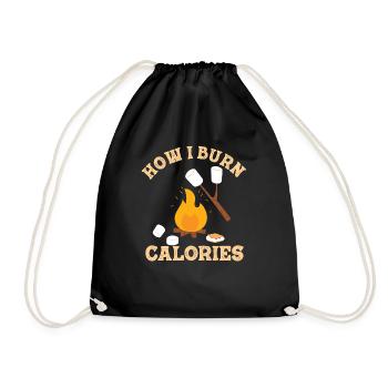 Marshmallow s’mores camping fitness gym workout - Sac de sport léger - noir - Devant