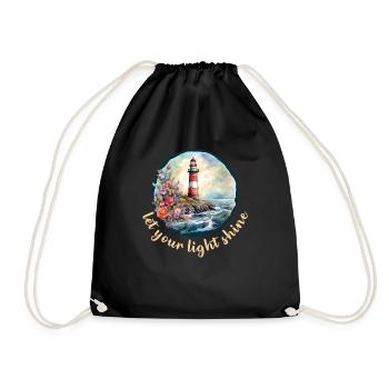 Laissez briller votre lumière - Sac de sport léger - noir - Devant