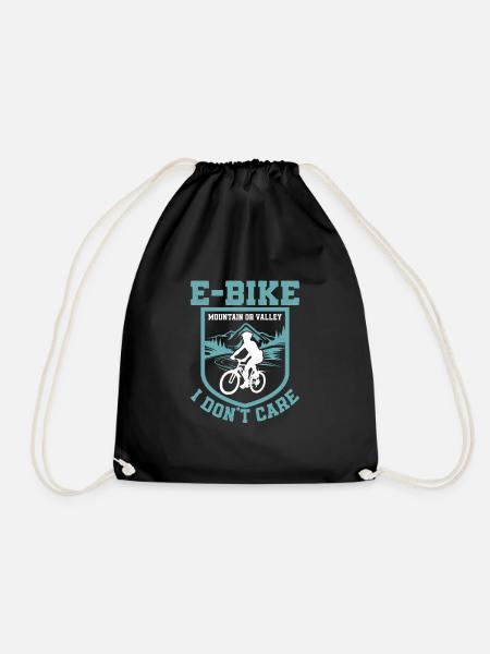 E-Bike Mountain Or Valley I Don't Care Pedelec Ele - Turnbeutel - Schwarz
