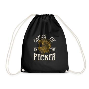 Shoot Em In The Pecker Humour Turkey Hunt Legend - Sac de sport léger - noir - Devant