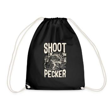 Shoot Em In The Pecker Humour Turkey Hunt Legend - Sac de sport léger - noir - Devant