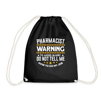 Pharmacist - Drawstring Bag - black - Front