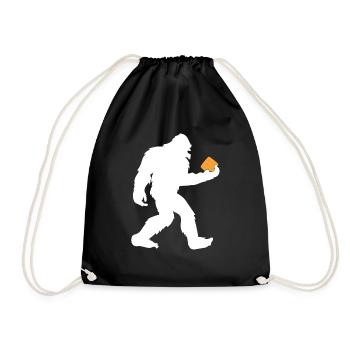 Bigfoot Waffel - Turnbeutel - Schwarz - Vorne