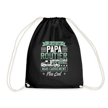 Je Suis Papa Routier - Sac de sport léger - noir - Devant