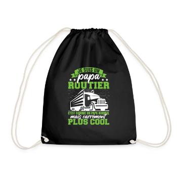 Je Suis Papa Routier - Sac de sport léger - noir - Devant
