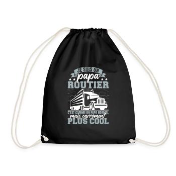 Papa Routier Cadeau - Sac de sport léger - noir - Devant