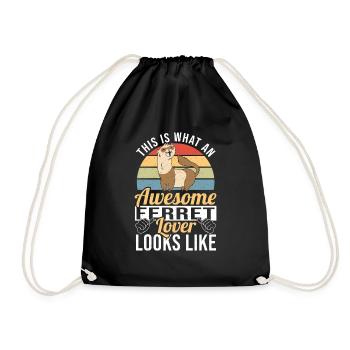 C’est drôle ce à quoi ressemble un amoureux du furet génial L - Sac de sport léger - noir - Devant