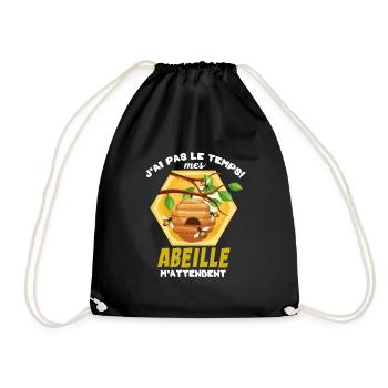 J ai pas le temps mes Abeille m attendent - Sac de sport léger - noir - Devant