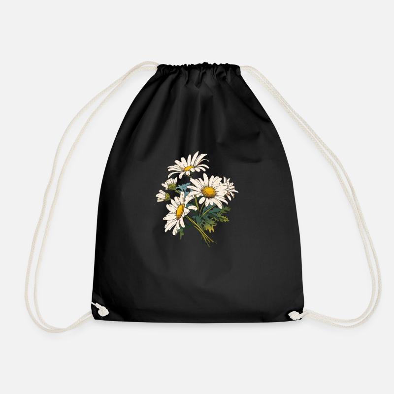 Coole Blumen Gänseblümchen Liebhaber Humor Vintage - Turnbeutel - Schwarz