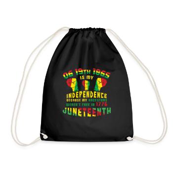 Independence Celebrate Juneteenth Black History - Turnbeutel - Schwarz - Vorne