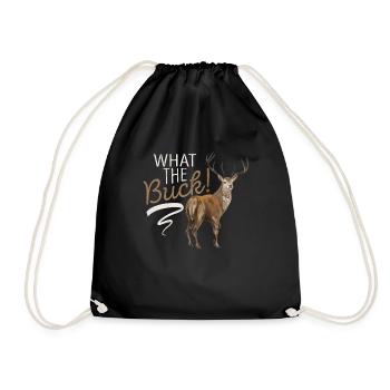 Qu’est-ce que le Buck drôle Chasse au cerf Rack à bois de wapiti - Sac de sport léger - noir - Devant