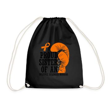 Proud sister of a - Drawstring Bag - black - Front
