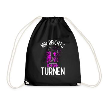 Mir Reichts Ich Geh Turnen Handstand Trainer Turn - Turnbeutel - Schwarz - Vorne