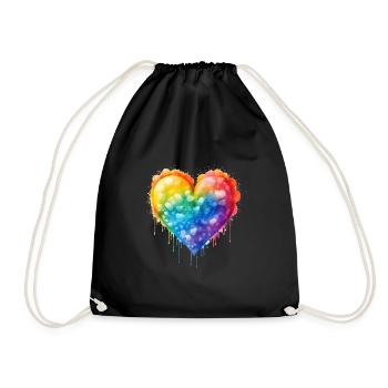 Love in All Colors-LGBT Pride - Drawstring Bag - black - Front