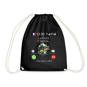 La Pêche M appelle Faut que j y aille - Sac de sport léger - noir - Devant