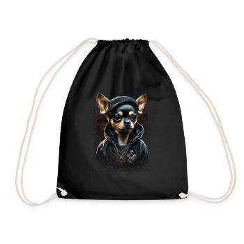 Chihuahua | Chien Cool | Rap | Hip-Hop | Gangster - Sac de sport léger - noir - Devant