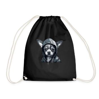 Chihuahua | Chien Cool | Rap | Hip-Hop | Gangster - Sac de sport léger - noir - Devant