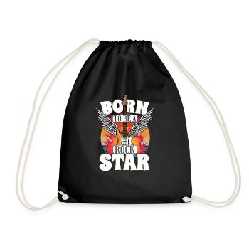 Born To Be A Rock Star Guitare Rock Music - Sac de sport léger - noir - Devant